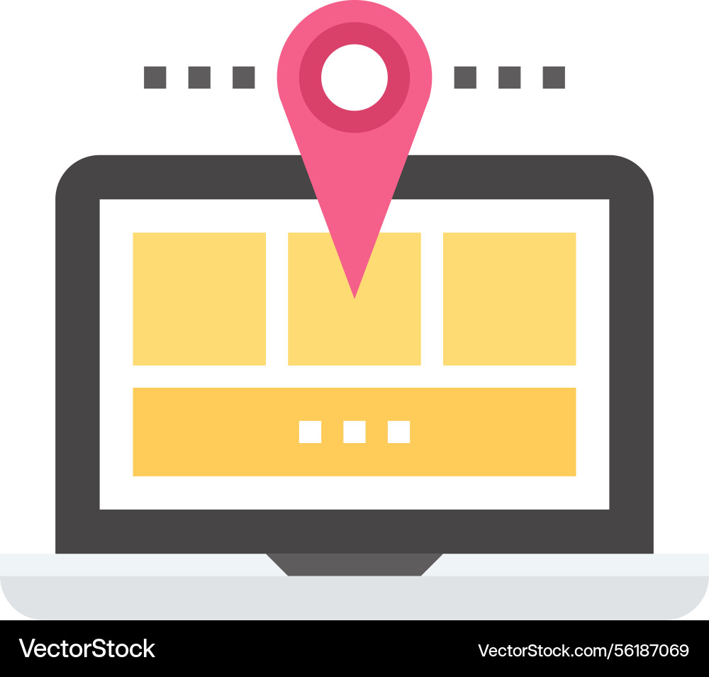 Navigation flat web icon Navigation flat web icon vector image