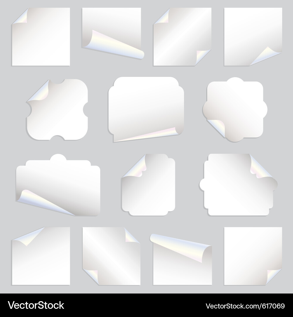 Paper Curl Collection vector image