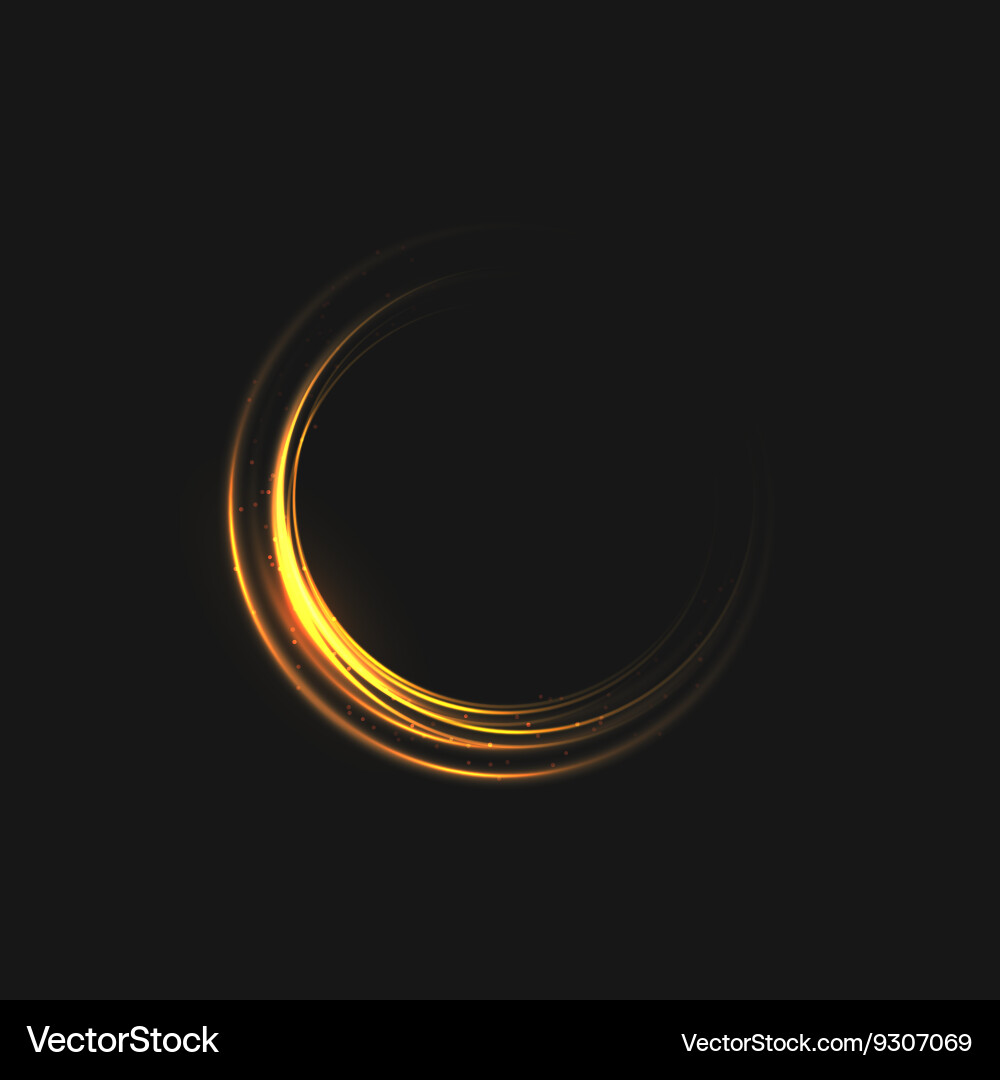 Tornado of light with sparkling lines vector image