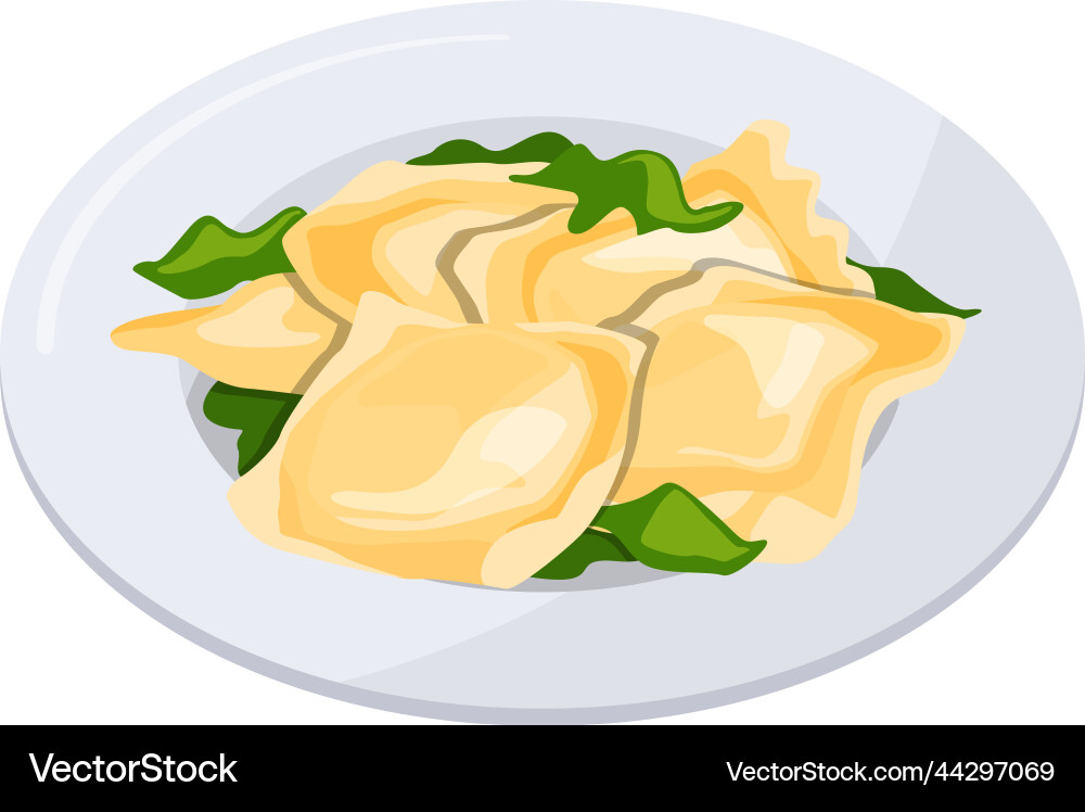 Tortellini Teller Cartoon Ikone traditionell italienisch Tortellini Teller Cartoon Ikone traditionell italienisch vektorbild