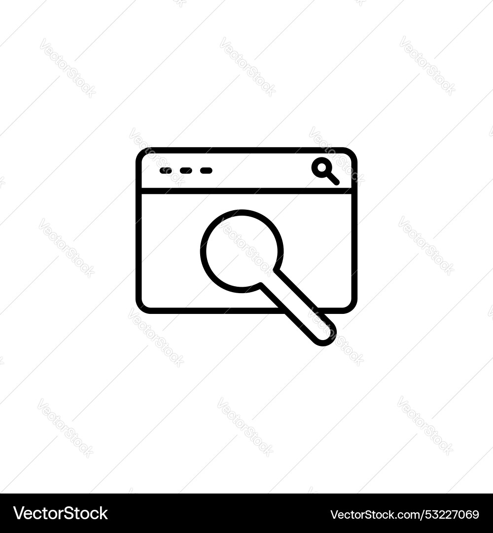 Web search icon set internet online optimization Vector Image