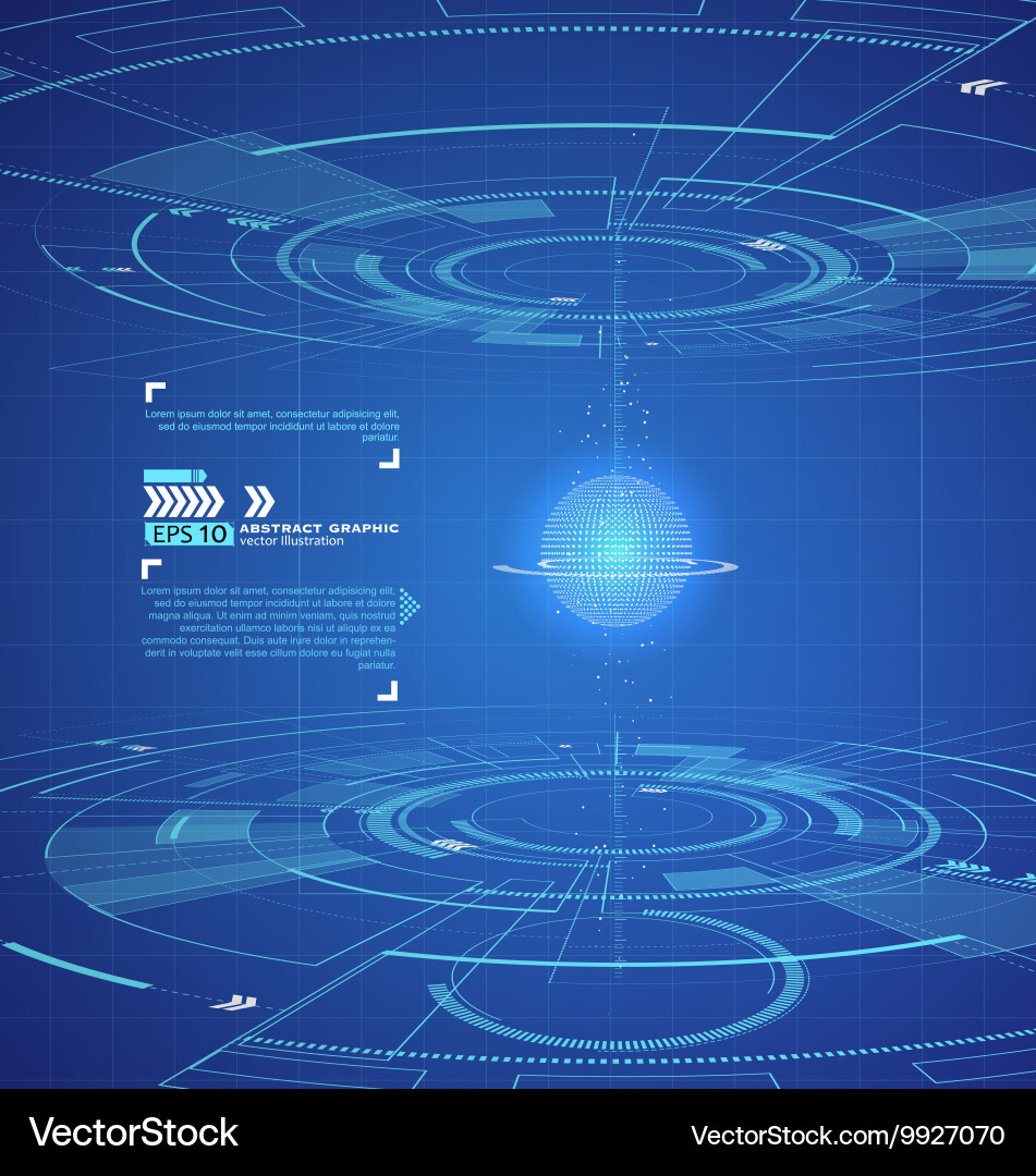 Dynamic Three-Dimensional Interface Vector Image