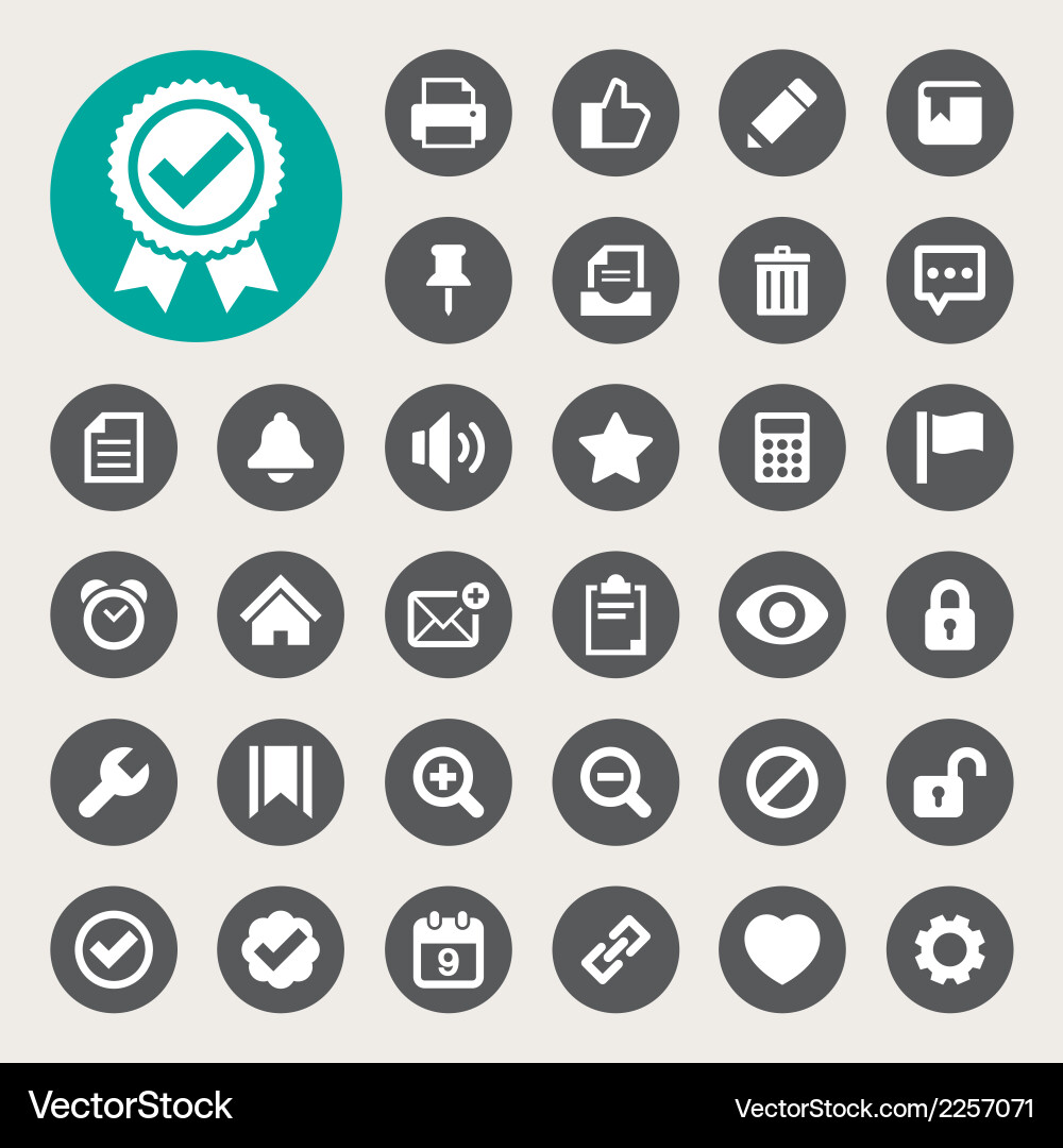 Application Interface Icon Set vector image