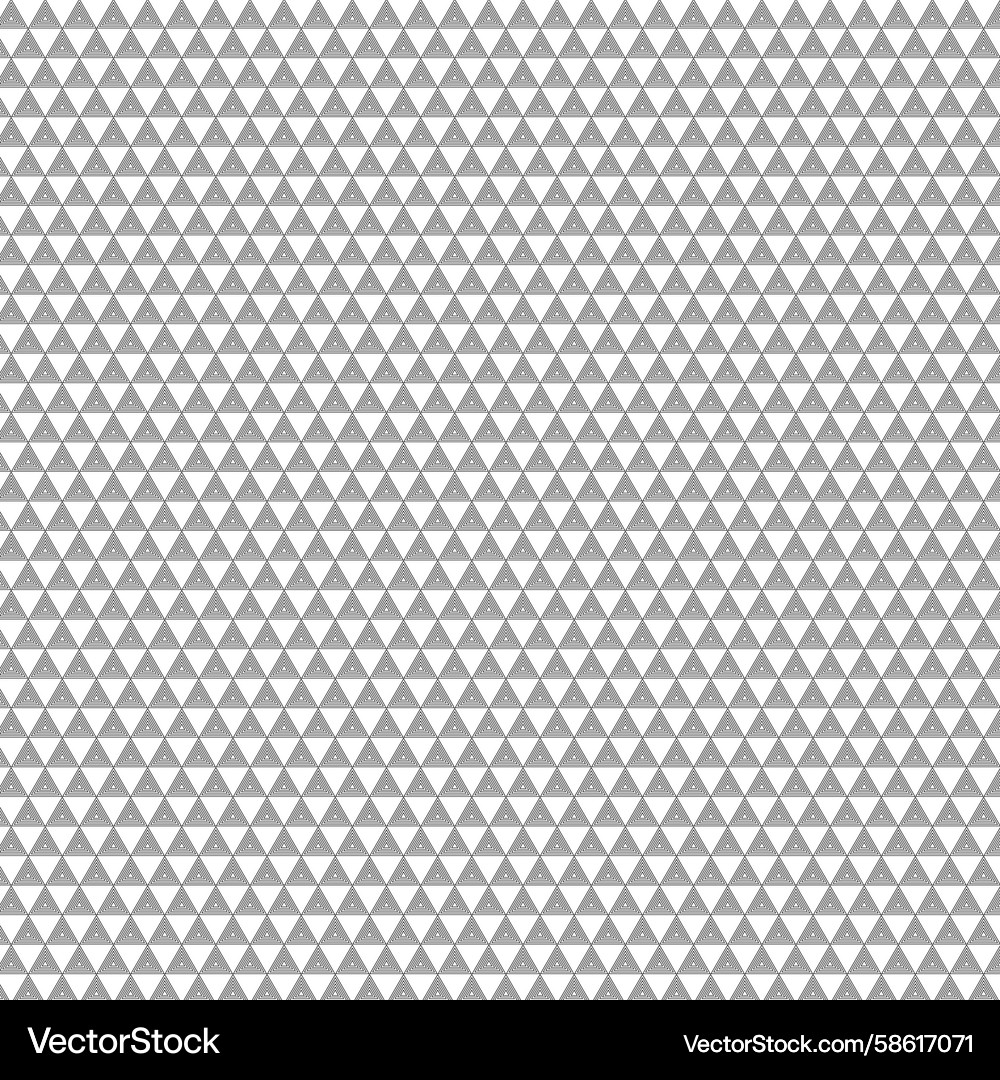 Geometric pattern of nested black triangles Vector Image