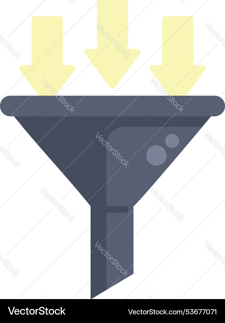Sales funnel showing leads converting Sales funnel showing leads converting vector image