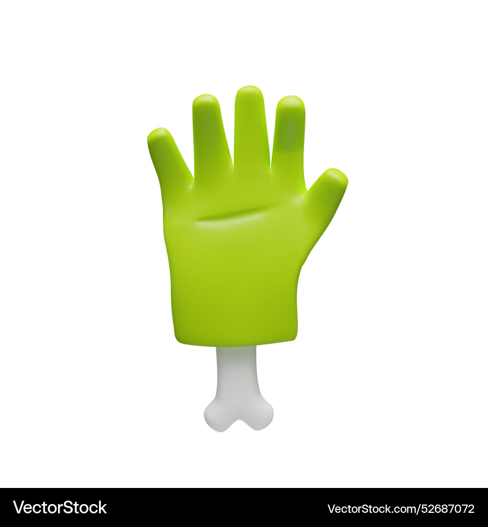 3d rendering halloween zombie character hand 3d rendering halloween zombie character hand vector image
