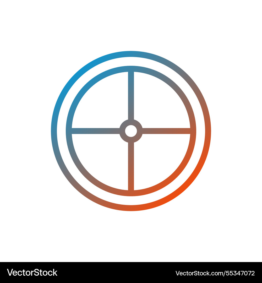 Abstract circular icon with gradient color design vector image