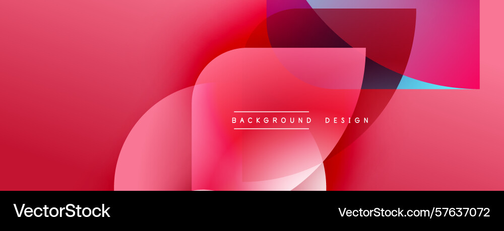 Abstract pink design features overlapping shapes Vector Image