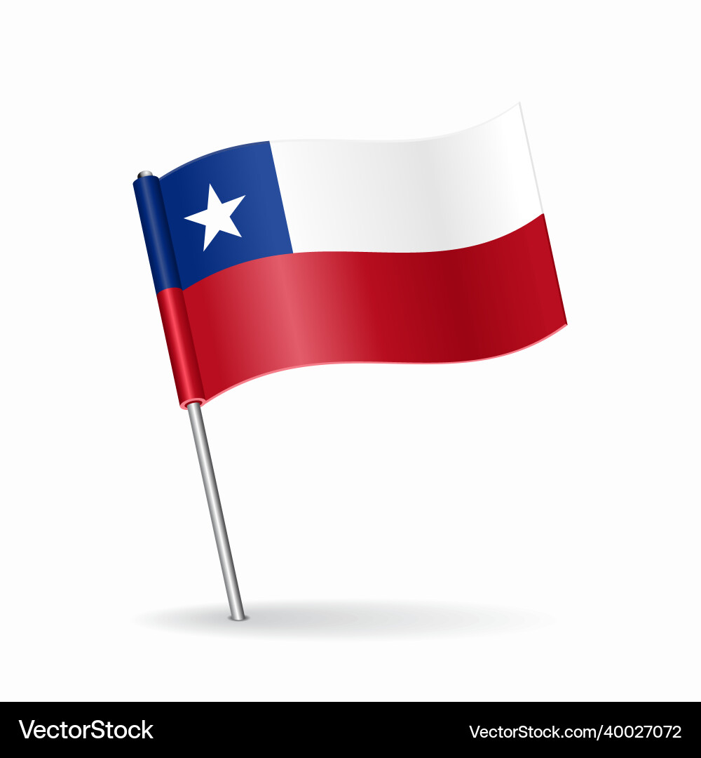 Chilean flag map pointer layout Chilean flag map pointer layout vector image