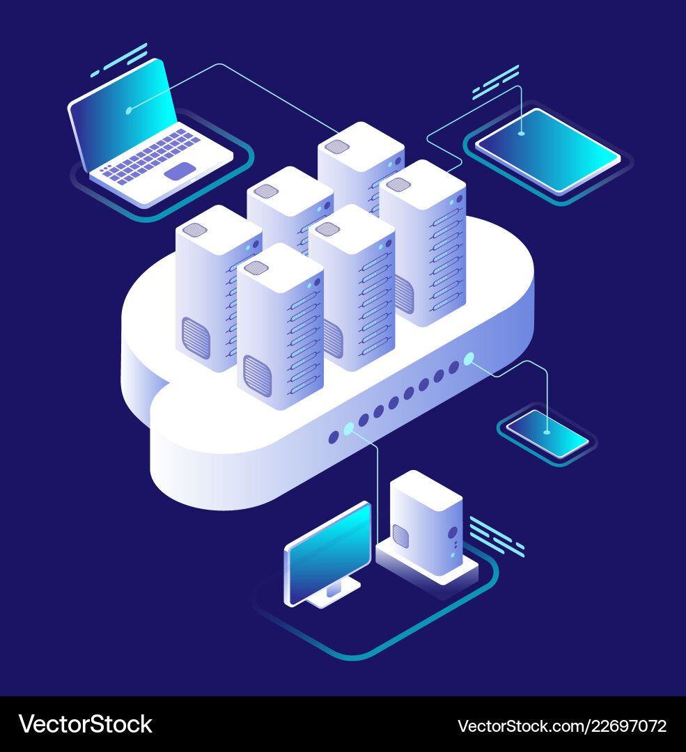 Cloud Computing Network Concept vector image