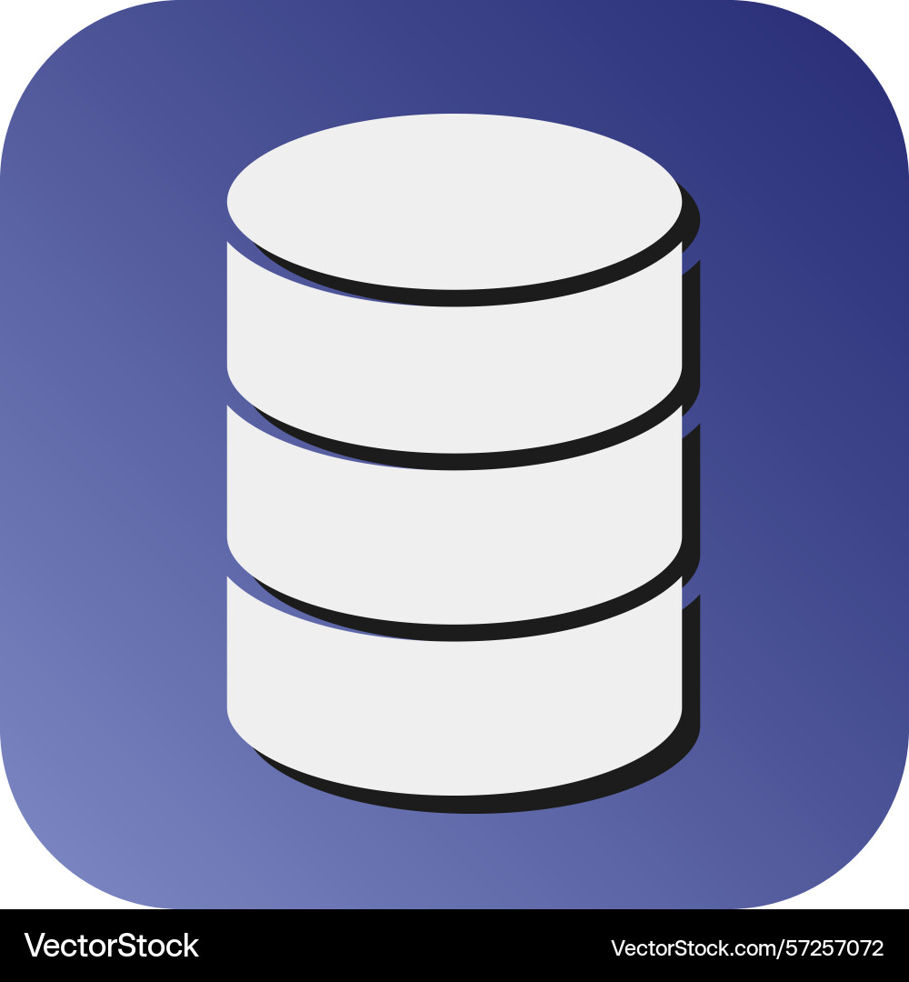 Data storage glyph gradient background icon vector image