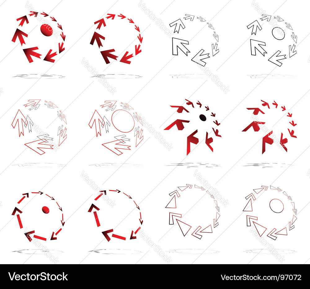 Design elements with arrows Vector Image