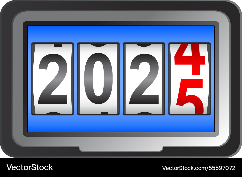 Modern digital counter with the number of new vector image