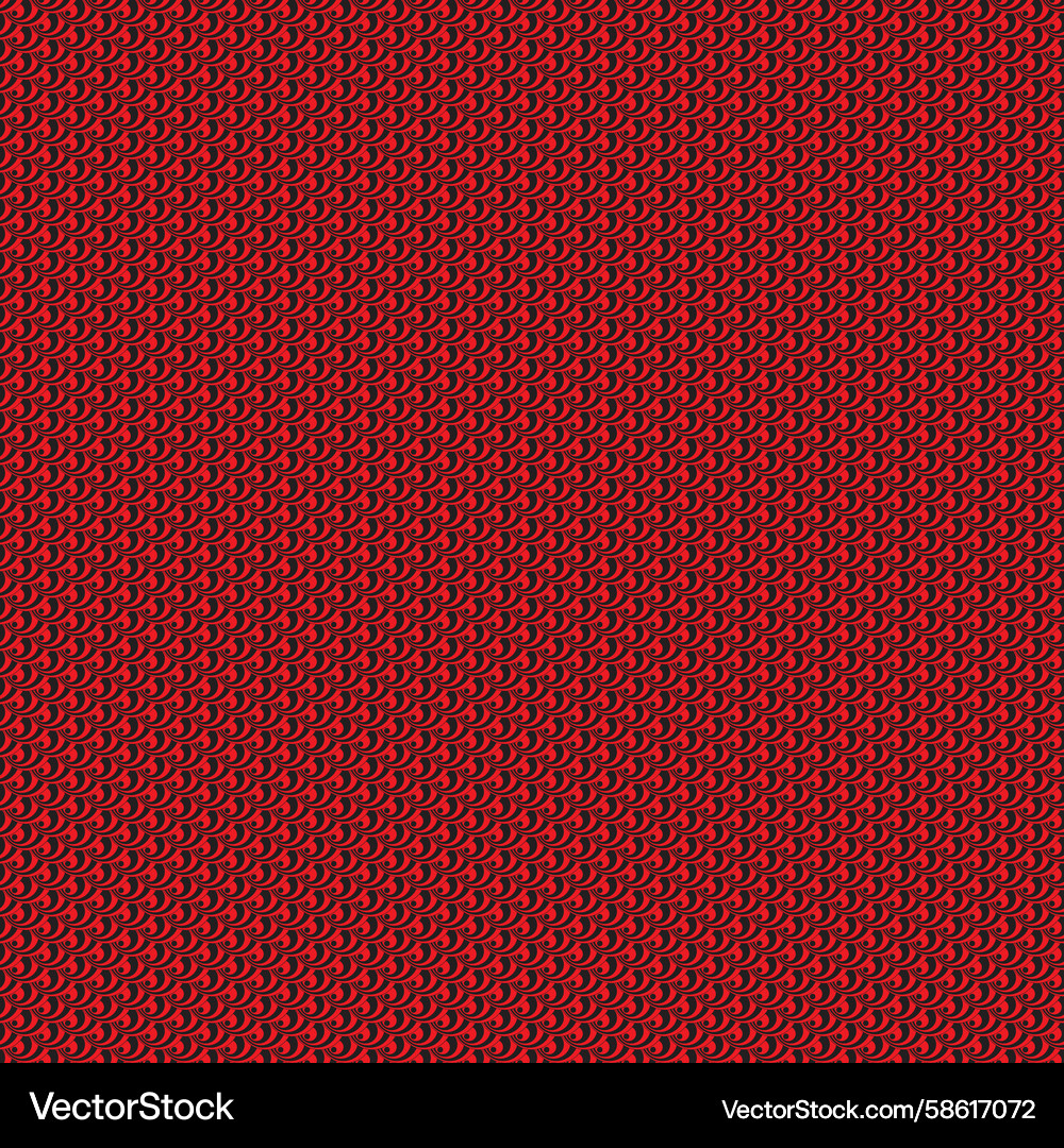 Red and black repeating wave pattern with layered Vector Image
