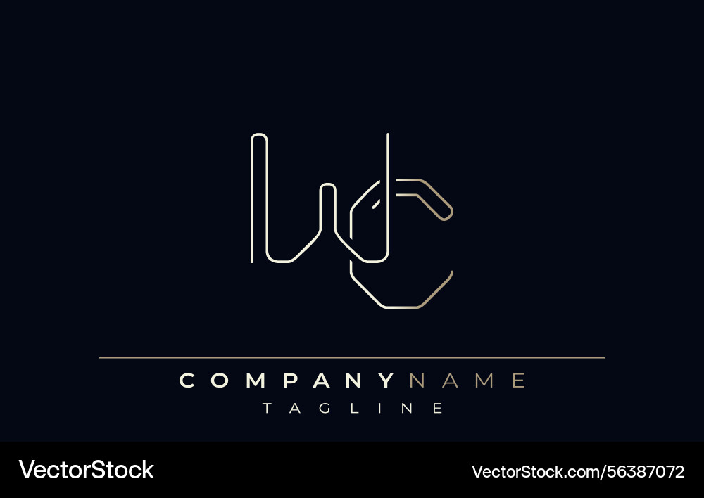 Wc abstract line style logo Vector Image