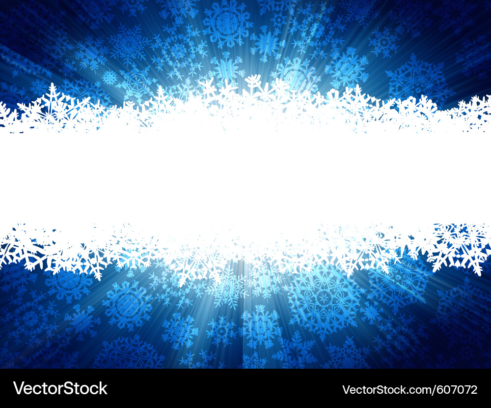 Winter Snowflake Background Vector Image