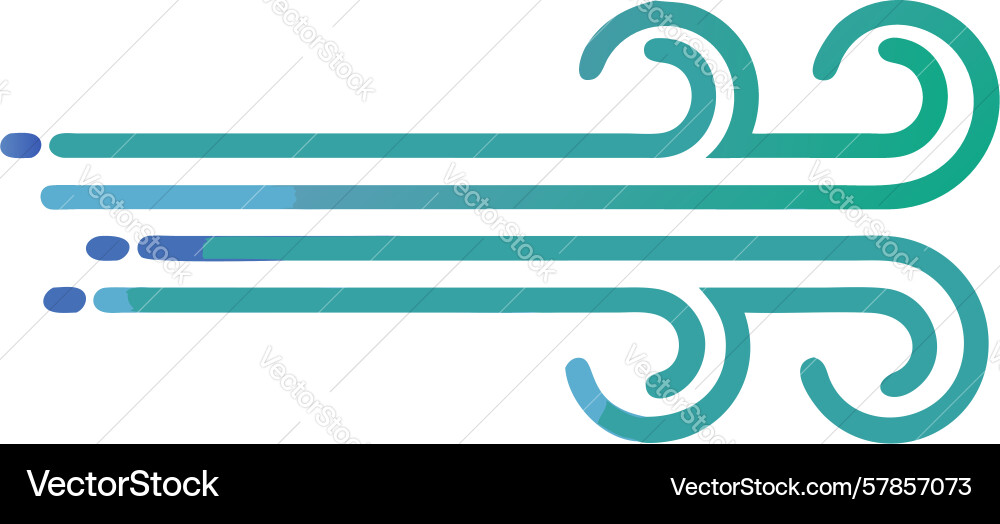 Abstract wind parallel lines and swirl controlled vector image