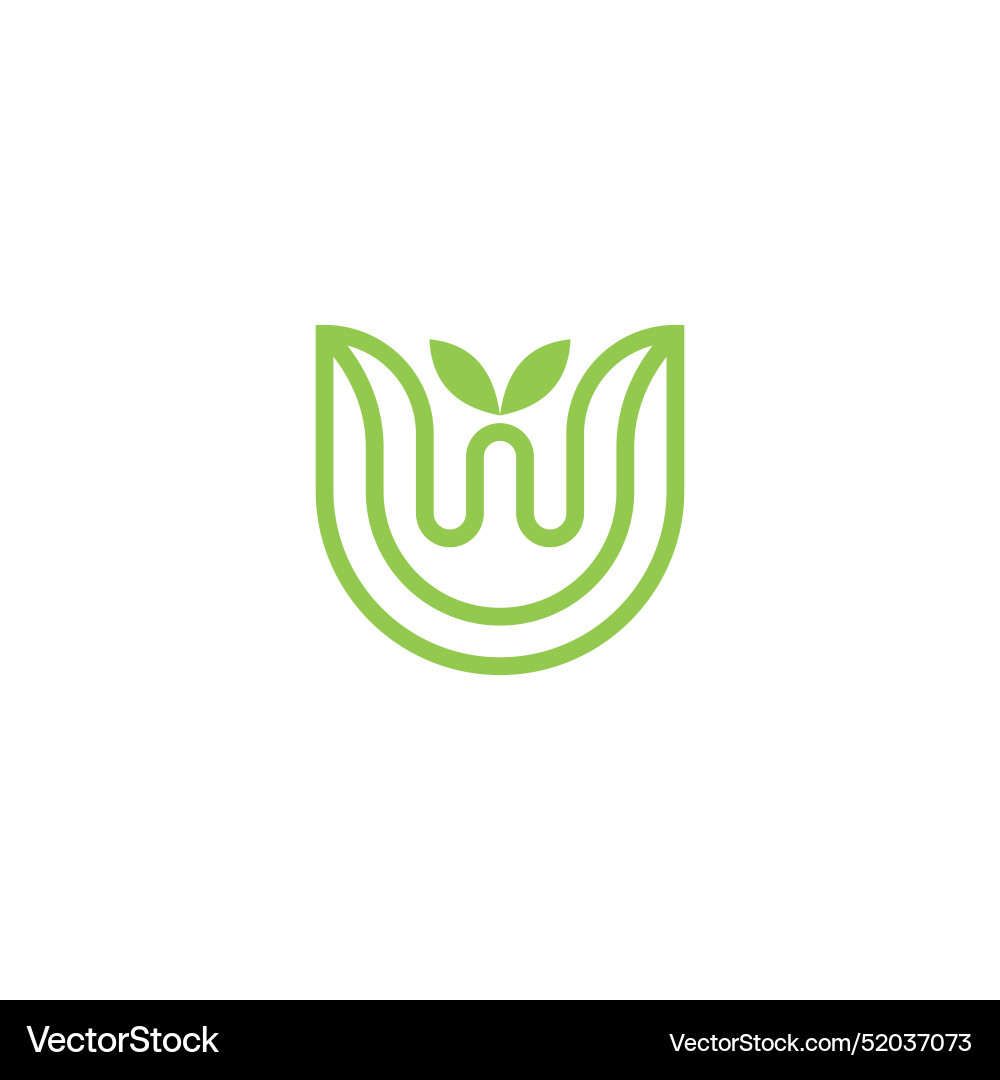 Alphabet initials logo uw wu w and u Royalty Free Vector