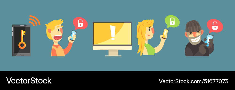 Hacker attack and internet fraud element item Hacker attack and internet fraud element item Vector Image