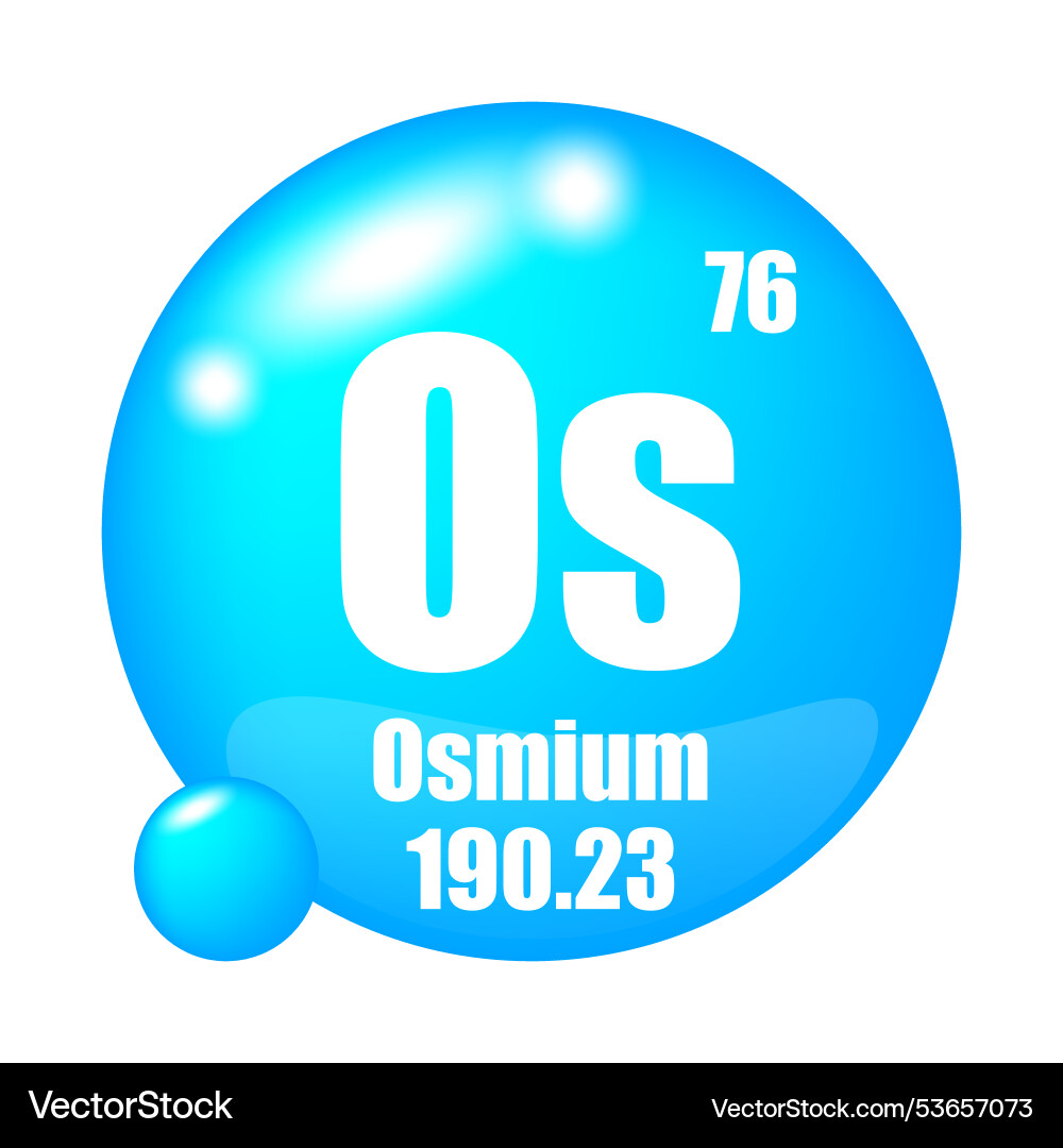 Osmium icon os chemical element atomic number 76 – Royalty-Free