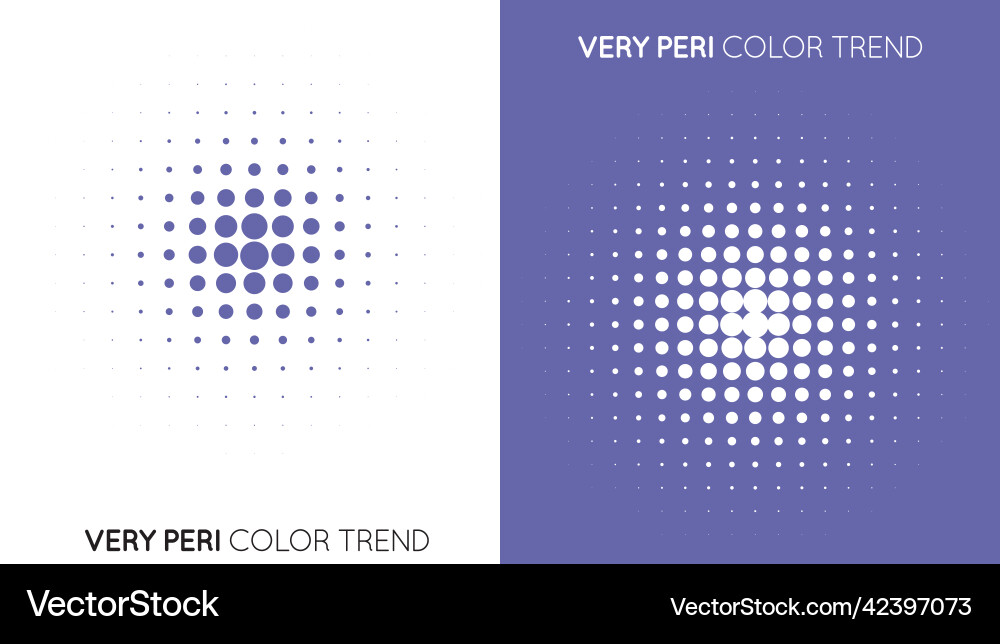 Set von zwei trendy sehr peri color halftone Set von zwei trendy sehr peri color halftone vektorbild