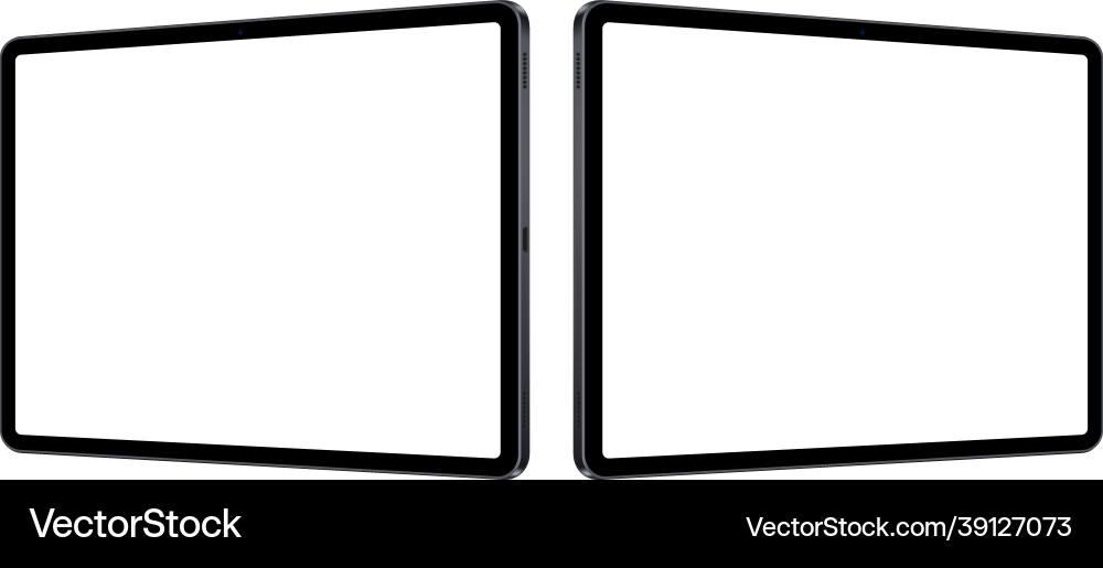 Tablet computers horizontal mockups Tablet computers horizontal mockups vector image
