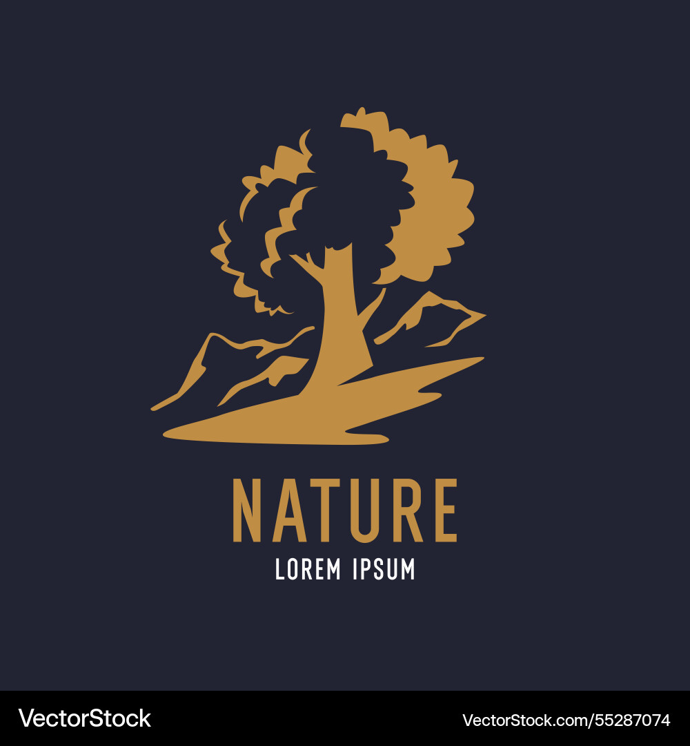 A beautiful flat depicts nature modern graphics A beautiful flat depicts nature modern graphics vector image
