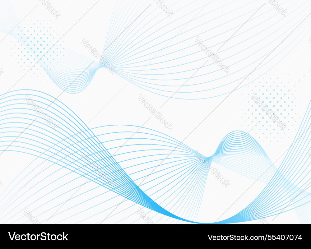 Abstract background template dynamic waving lines vector image