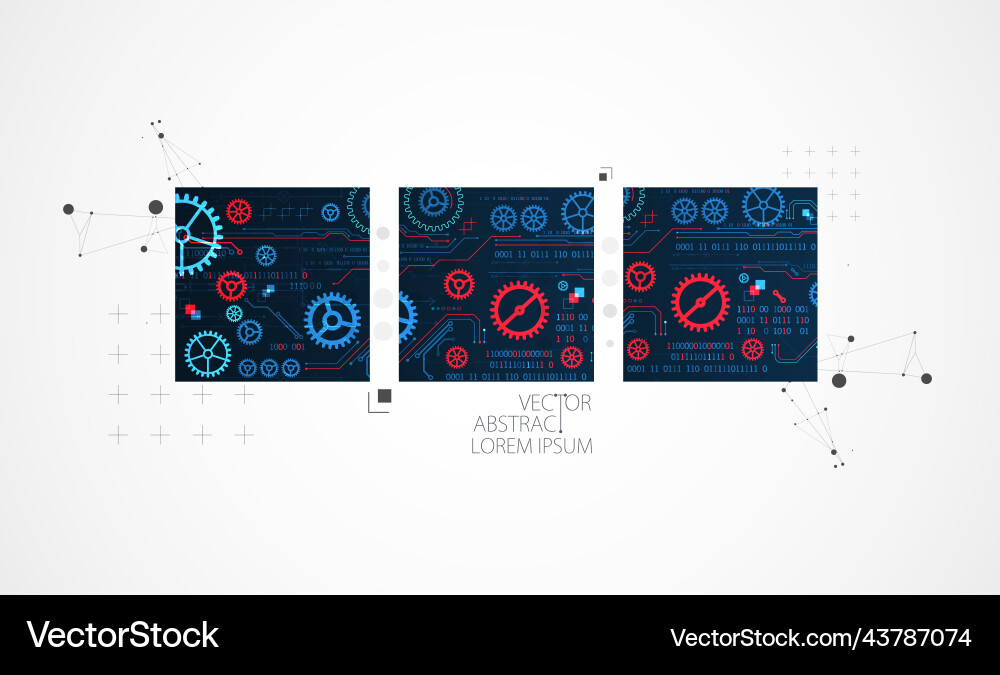 Abstract square background on technological Abstract square background on technological vector image