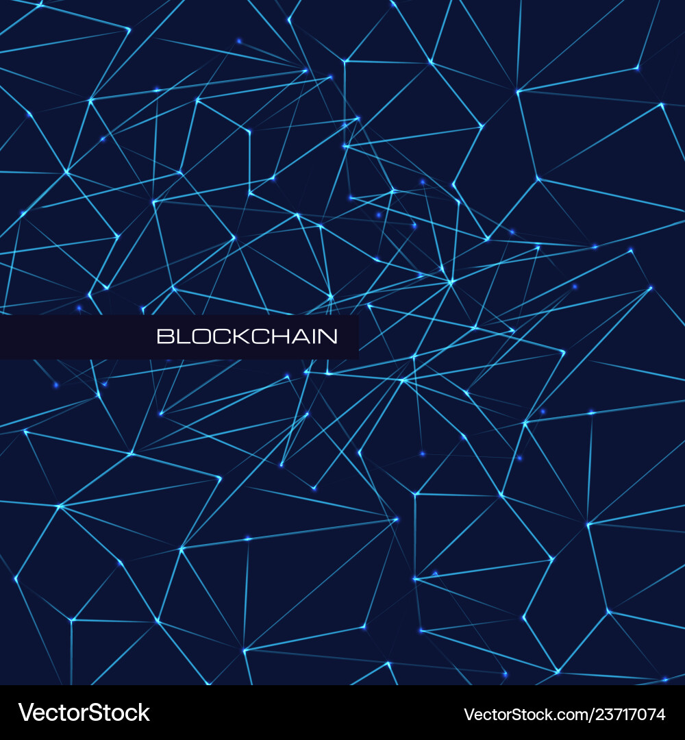 Blockchain Network Technology vector image