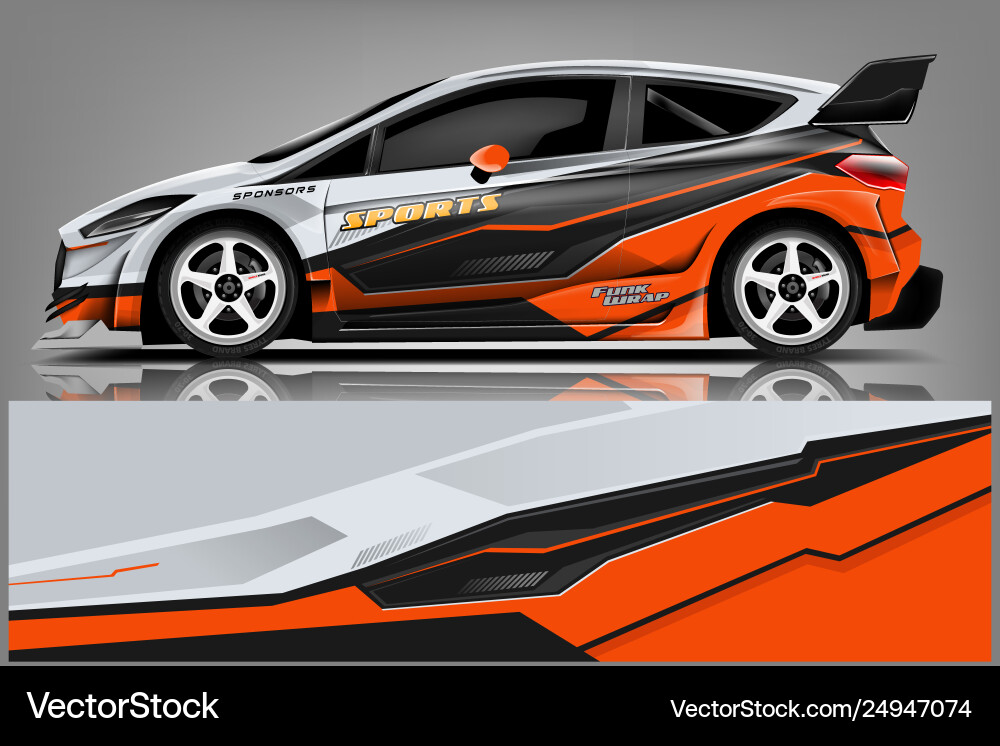 Car Racing Stripe Decal Vector Image