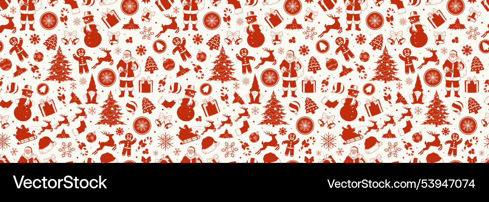 Christmas holidays pattern seamless monochrome Christmas holidays pattern seamless monochrome vector image