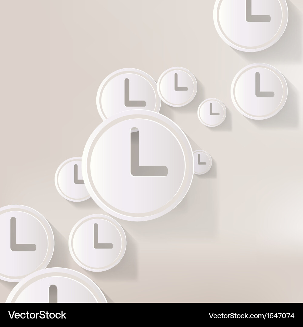 Clock web icon button Vector Image