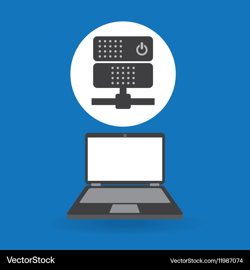 Computer analysis data storage Vector Image
