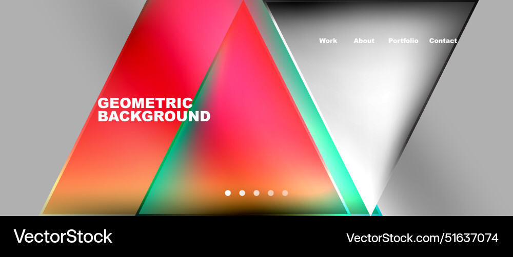 Gradient triangle geometric minimal wallpaper Vector Image