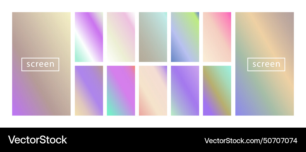 Mobile screen lock display collection of colorful Vector Image