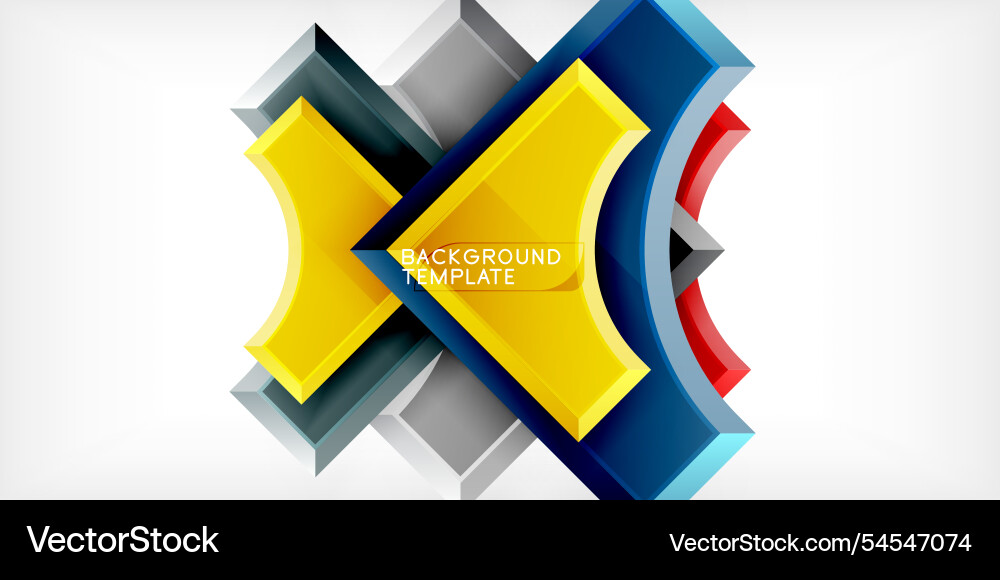 Square arrow shapes with round elements Vector Image