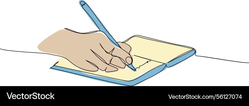 Write in a notebook take notes book textbook Write in a notebook take notes book textbook vector image