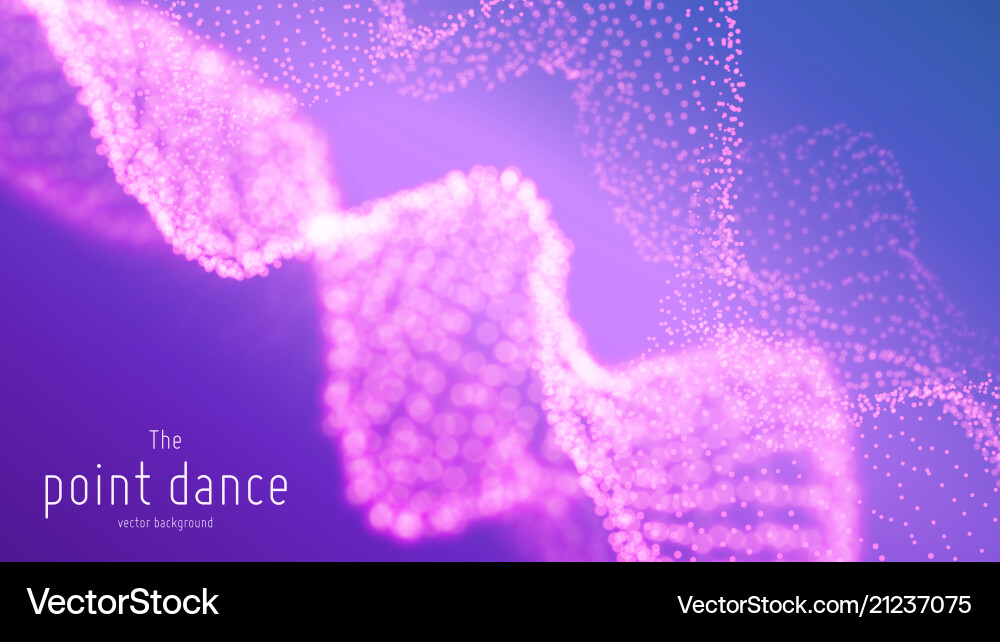 Abstract violet particle wave points array Abstract violet particle wave points array vector image