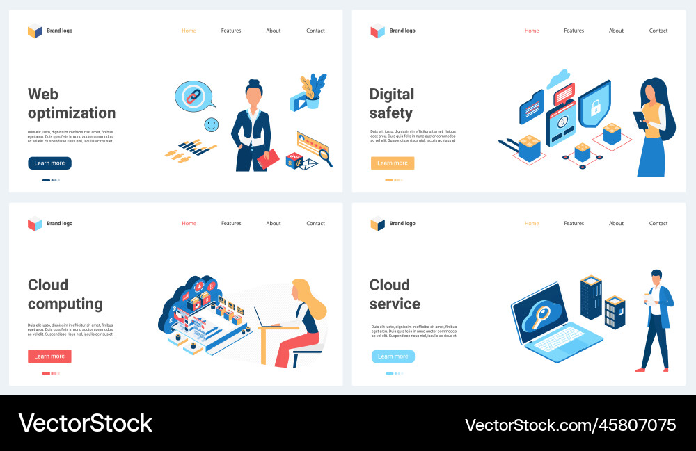 Cloud Computing Weboptimierung digital Cloud Computing Weboptimierung digital vektorbild