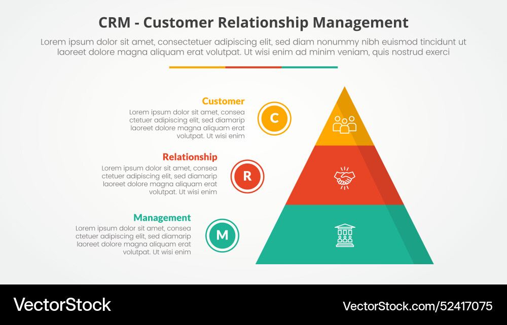 Crm customer relationship management infographic Crm customer relationship management infographic vector image