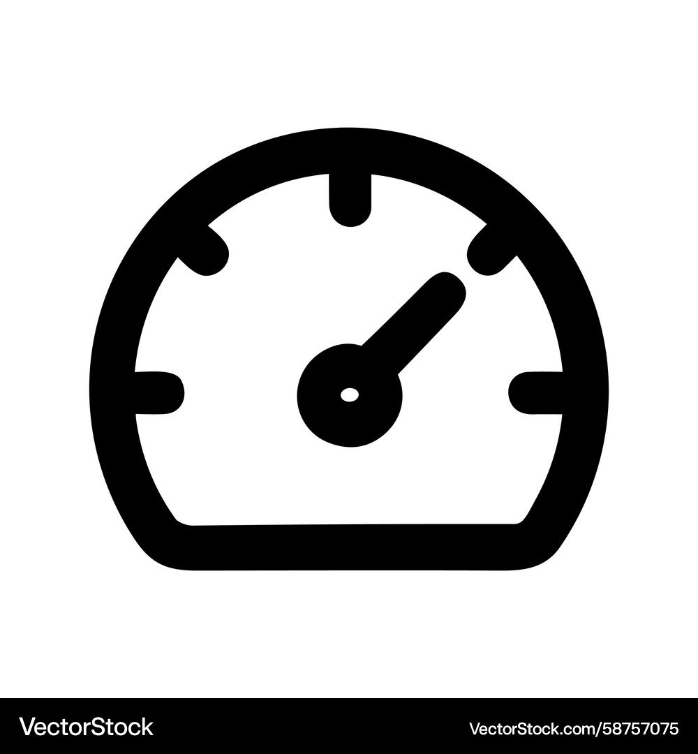 Line Style Speedometer Gauge Vector Image