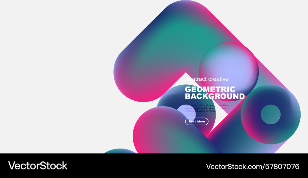 Abstract shapes overlap creating vibrant color Vector Image