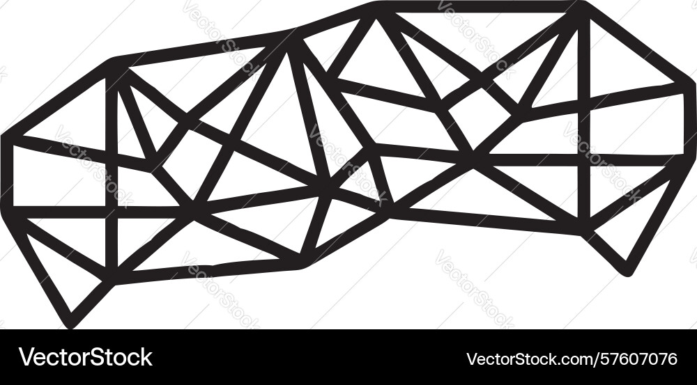Chaotic overlapping line speech bubble design vector image