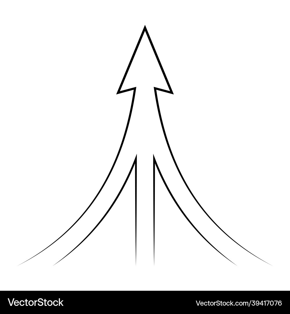 Path to the goal is an arrow a pointer with three vector image