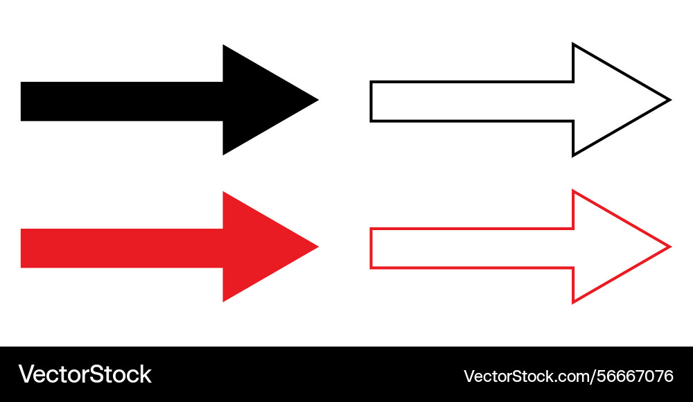 Right directional arrow pointer navigation Vector Image