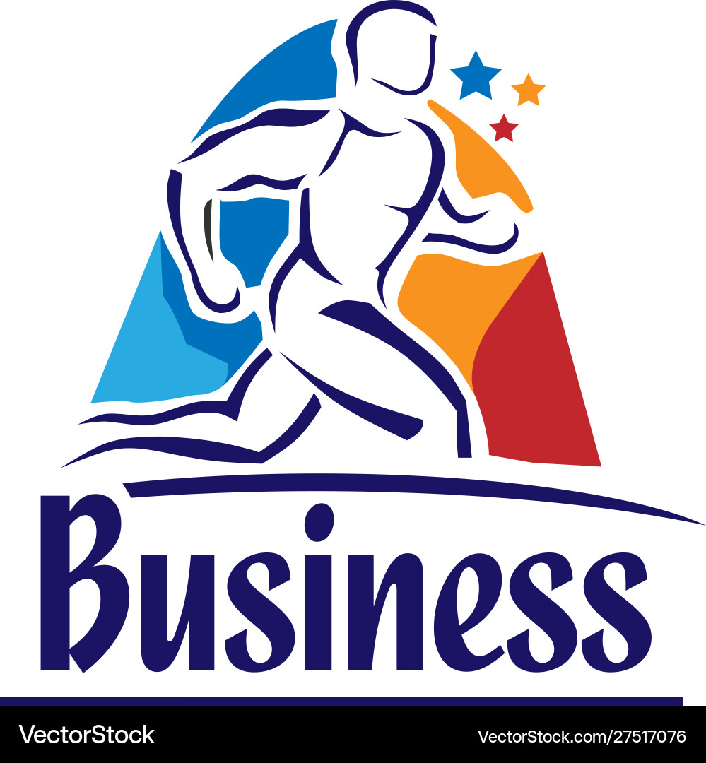 Running Club Logo - Sport Emblem vector image