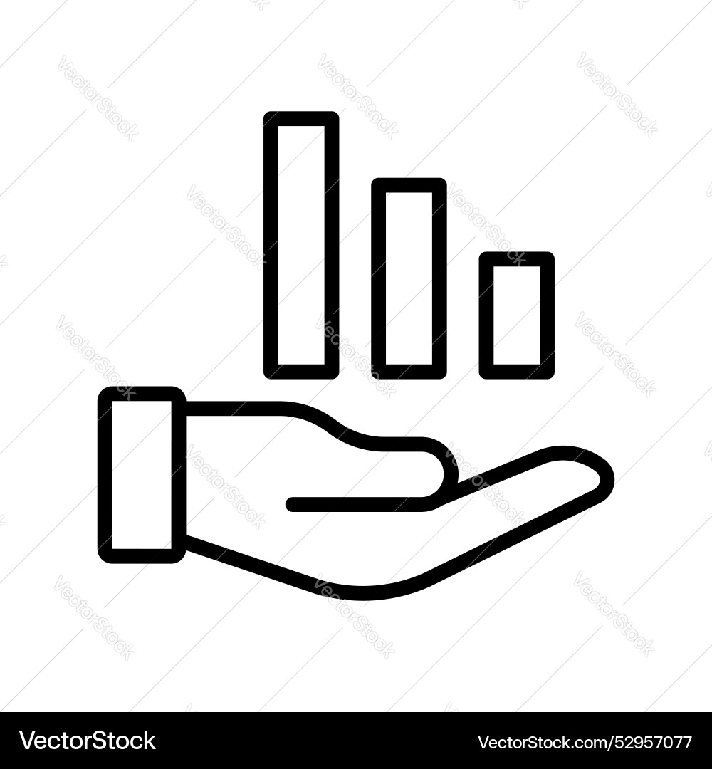Bar graph icon outline style design isolated Bar graph icon outline style design isolated vector image
