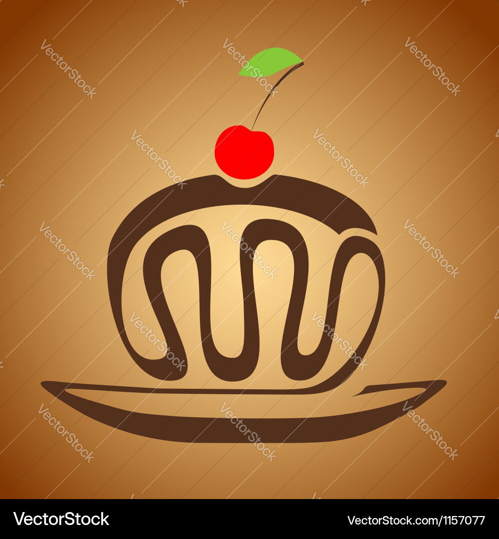 Chocolate cake Royalty Free Vector Image - VectorStock