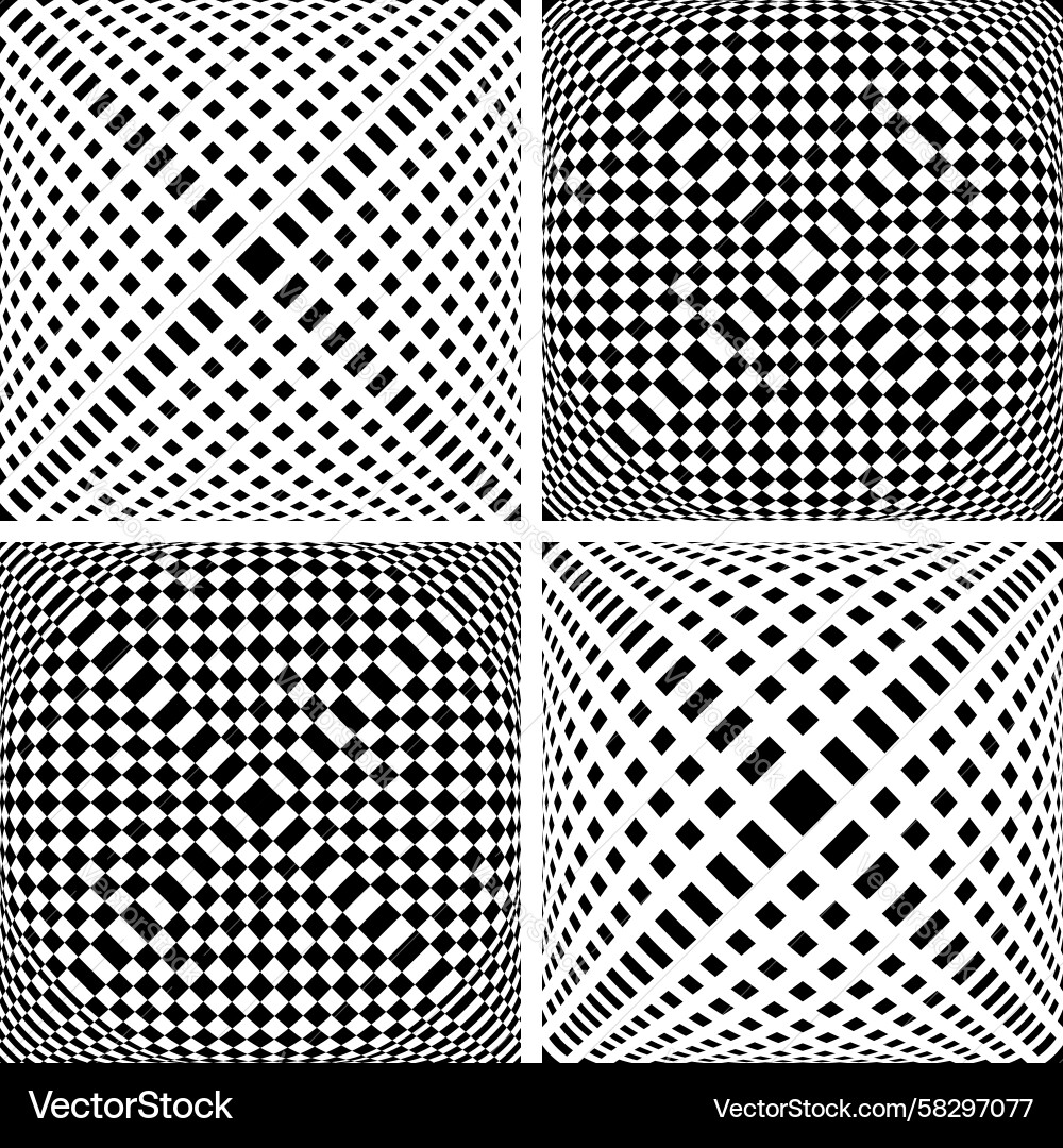 Convex Checkered Pattern Vector Image